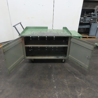 Industrial Steel Rolling Utility Parts Stock Work Station Cart 48 x 26x 34"H Top