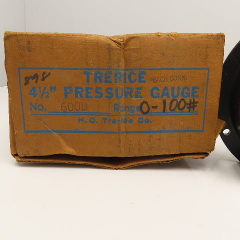 H.O. Trerice 52-2199 Panel Mount Pressure Gauge 0-100 PSI 1/4" NPT Back Ported