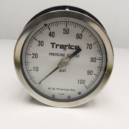 H.O. Trerice 52-2199 Panel Mount Pressure Gauge 0-100 PSI 1/4" NPT Back Ported