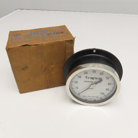 H.O. Trerice 52-2199 Panel Mount Pressure Gauge 0-100 PSI 1/4" NPT Back Ported