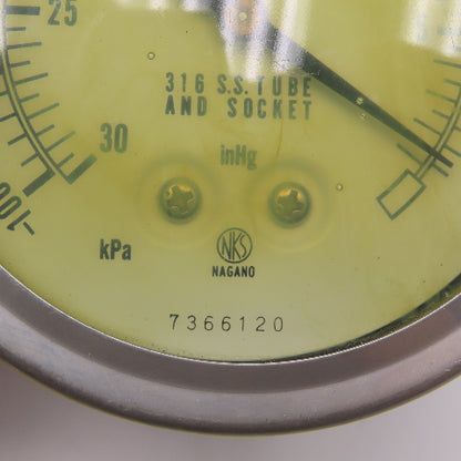 Pacific Scientific 7366120 -100-(-10) kPa 0-30 inHg Vacuum Pressure Gauge