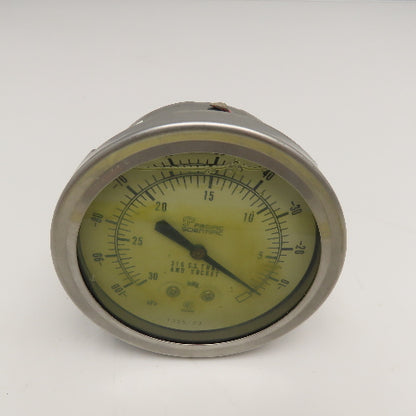 Pacific Scientific 7366120 -100-(-10) kPa 0-30 inHg Vacuum Pressure Gauge