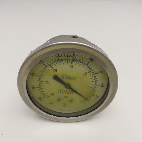 Pacific Scientific 7366120 -100-(-10) kPa 0-30 inHg Vacuum Pressure Gauge