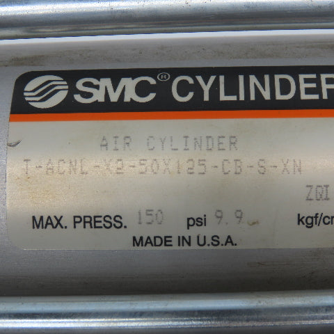 SMC T-ACNL-X2-50X125-CB-S-XN 50mm Bore 125mm Stroke Double Acting Air Cylinder