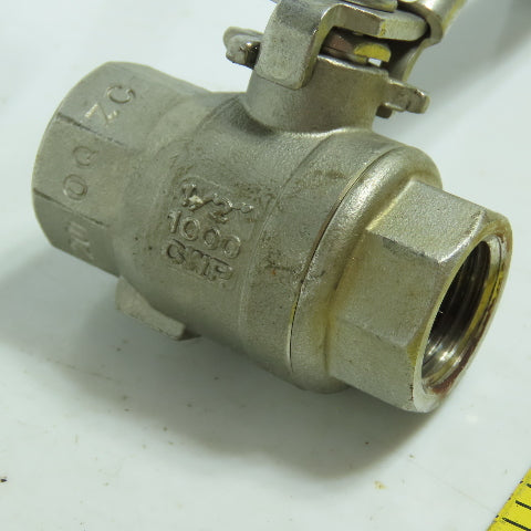 Sharpe 1/2" Stainless Steel Ball Valve 1000 CWP CF8M Lot Of 6