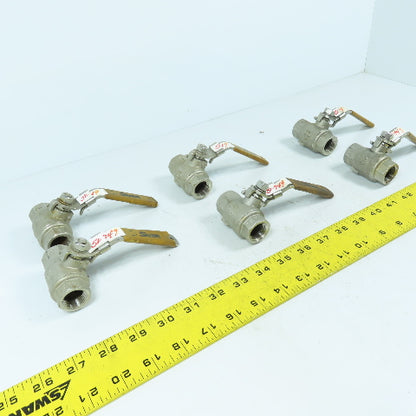 Sharpe 1/2" Stainless Steel Ball Valve 1000 CWP CF8M Lot Of 6