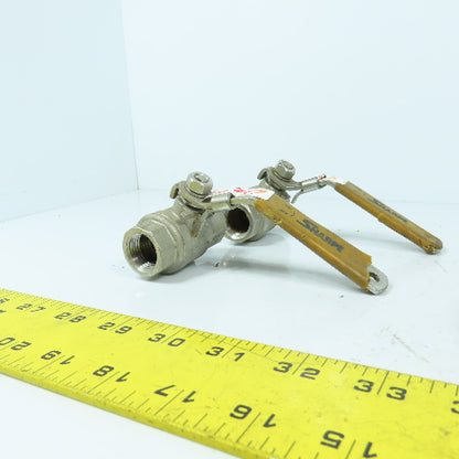 Sharpe 1/2" Stainless Steel Ball Valve 1000 CWP CF8M Lot Of 6