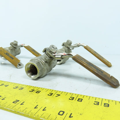 Sharpe 1/2" Stainless Steel Ball Valve 1000 CWP CF8M Lot Of 6