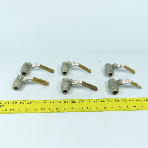 Sharpe 1/2" Stainless Steel Ball Valve 1000 CWP CF8M Lot Of 6