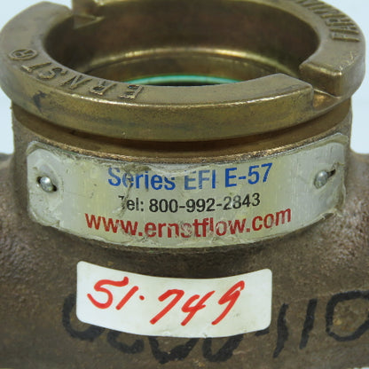 Ernst EFI-E-57 Bronze Sight Flow Indicator 200PSI Max 1" x 1" NPT