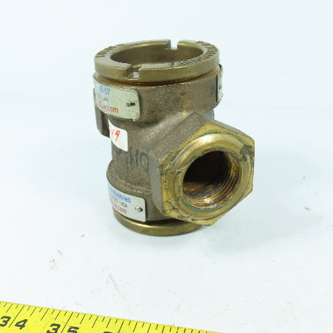 Ernst EFI-E-57 Bronze Sight Flow Indicator 200PSI Max 1" x 1" NPT