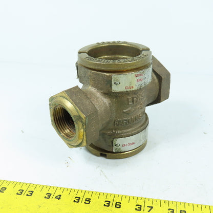 Ernst EFI-E-57 Bronze Sight Flow Indicator 200PSI Max 1" x 1" NPT