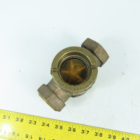 Ernst EFI-E-57 Bronze Sight Flow Indicator 200PSI Max 1" x 1" NPT