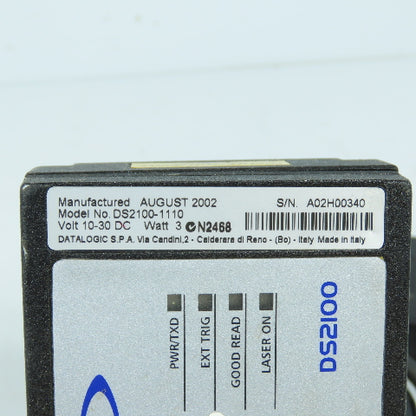 Datalogic DS2100-1110 Barcode Scanner 10-30VDC W/ Cable