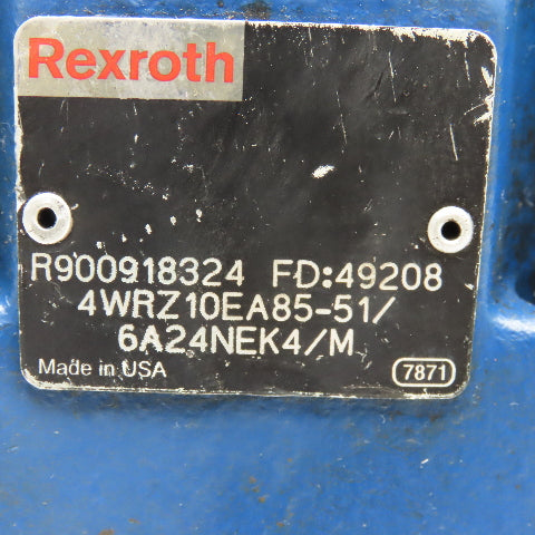 Rexroth R900918324 4WRZ10EA85-51/6A24NEK4/M Hydraulic Valve