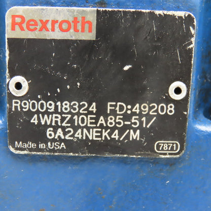 Rexroth R900918324 4WRZ10EA85-51/6A24NEK4/M Hydraulic Valve