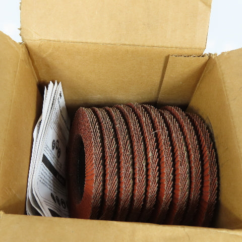 3M 747D Type 27 Flap Disc Wheel 60 Grade 4-1/2" OD x 7/8" Arbor Lot Of 10