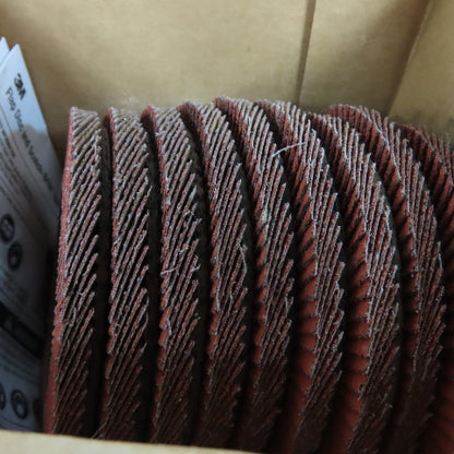 3M 747D Type 27 Flap Disc Wheel 60 Grade 4-1/2" OD x 7/8" Arbor Lot Of 10