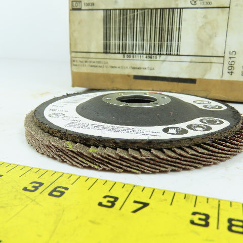 3M 747D Type 27 Flap Disc Wheel 60 Grade 4-1/2" OD x 7/8" Arbor Lot Of 10