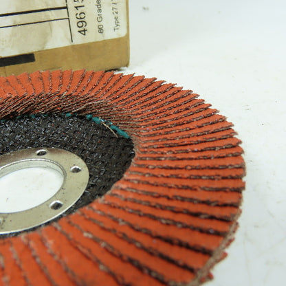 3M 747D Type 27 Flap Disc Wheel 60 Grade 4-1/2" OD x 7/8" Arbor Lot Of 10
