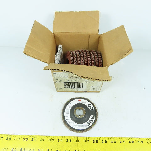3M 747D Type 27 Flap Disc Wheel 60 Grade 4-1/2" OD x 7/8" Arbor Lot Of 10