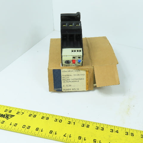 Siemens 3UA5900-1G Thermal Overload Protection Relay 4-6.3A 660V New