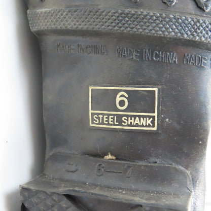 Boss Z41.1-1983 Black Steel Toe Over 34" Hip Waders Waterproof ANSI Size 6
