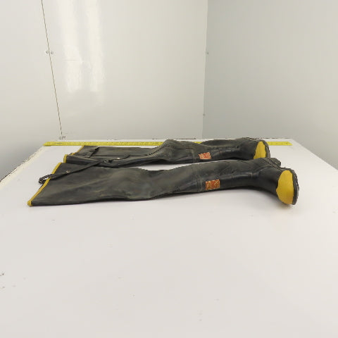 Boss Z41.1-1983 Black Steel Toe Over 34" Hip Waders Waterproof ANSI Size 6