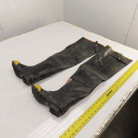 Boss Z41.1-1983 Black Steel Toe Over 34" Hip Waders Waterproof ANSI Size 6