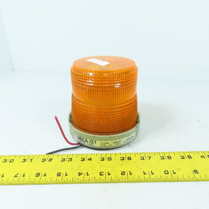 Edwards 98BA-G1 Adaptabeacon Orange Amber Strobe Signal Light 24VDC 0.3A