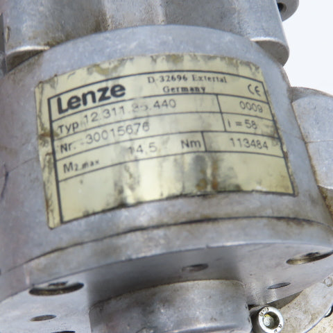 Lenze 13.711.55.420 58:1 Ratio Gear Motor 90W 220/460V 50/60Hz 56RPM Output