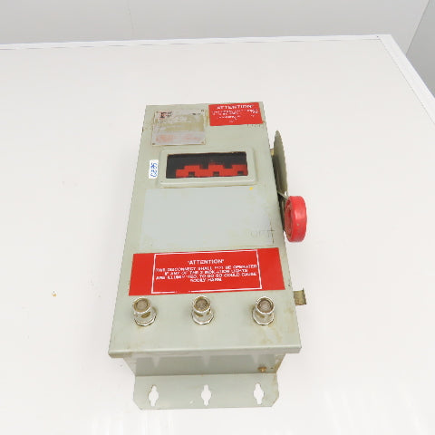 Cutler Hammer DH361UDKW 30A 600VAC 250VDC 3 Pole Non Fused Safety Disconnect