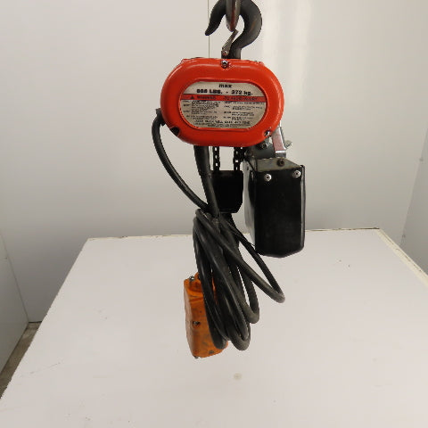 CM ShopStar 600LB Electric Chain Shop Garage Hoist 10' Lift 8FPM 120V 1PH