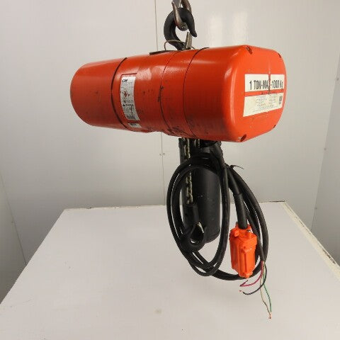 CM Lodestar Model L 1 Ton 2000LB Electric Chain Hoist 230/460V 15' Lift 16FPM