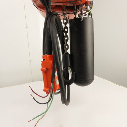 CM Lodestar Model L 1 Ton 2000LB Electric Chain Hoist 230/460V 15' Lift 16FPM