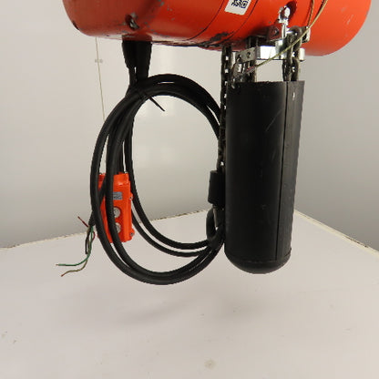 CM Lodestar Model L 1 Ton 2000LB Electric Chain Hoist 230/460V 15' Lift 16FPM