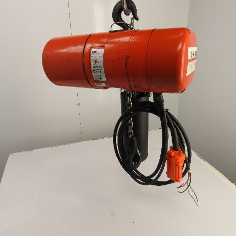 CM Lodestar Model L 1 Ton 2000LB Electric Chain Hoist 230/460V 15' Lift 16FPM