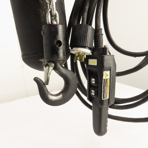 CM Lodestar Model L 1 Ton 2000LB Electric Chain Hoist 230/460V 20' Lift 16FPM