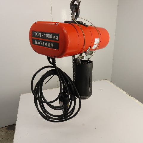 CM Lodestar Model L 1 Ton 2000LB Electric Chain Hoist 230/460V 20' Lift 16FPM