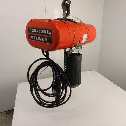 CM Lodestar Model L 1 Ton 2000LB Electric Chain Hoist 230/460V 20' Lift 16FPM