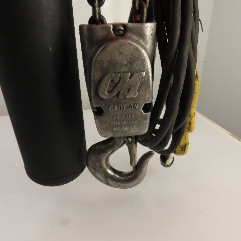 CM Lodestar Model R 2 Ton 4000LB Electric Chain Hoist 120V 1PH 10' Lift 8FPM