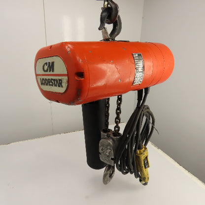 CM Lodestar Model R 2 Ton 4000LB Electric Chain Hoist 120V 1PH 10' Lift 8FPM