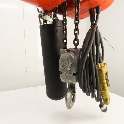 CM Lodestar Model R 2 Ton 4000LB Electric Chain Hoist 120V 1PH 10' Lift 8FPM
