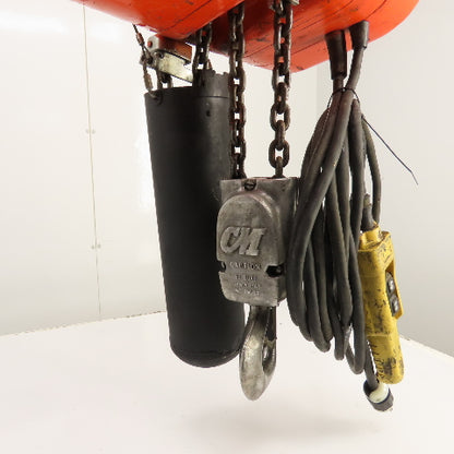 CM Lodestar Model R 2 Ton 4000LB Electric Chain Hoist 120V 1PH 10' Lift 8FPM