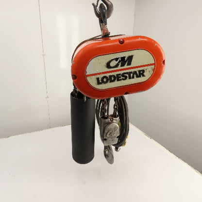 CM Lodestar Model R 2 Ton 4000LB Electric Chain Hoist 120V 1PH 10' Lift 8FPM