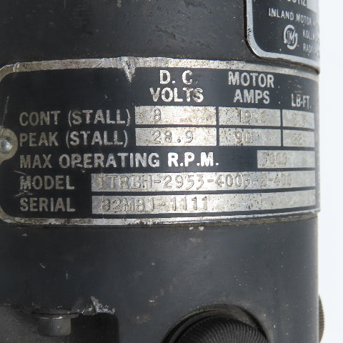 Kollmorgen TTRBH-2953-4003-B-400 8/28.9V DC Stall DC Brake Servo Motor 3000RPM