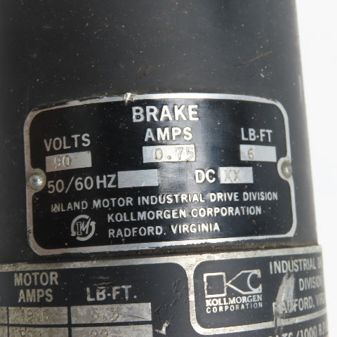 Kollmorgen TTRBH-2953-4003-B-400 8/28.9V DC Stall DC Brake Servo Motor 3000RPM