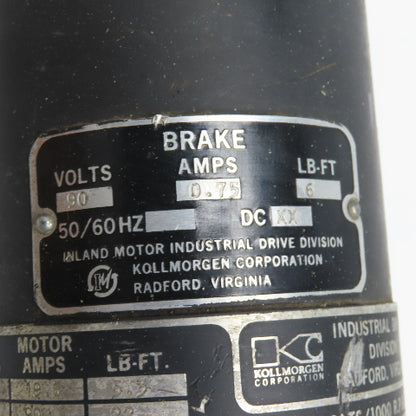 Kollmorgen TTRBH-2953-4003-B-400 8/28.9V DC Stall DC Brake Servo Motor 3000RPM