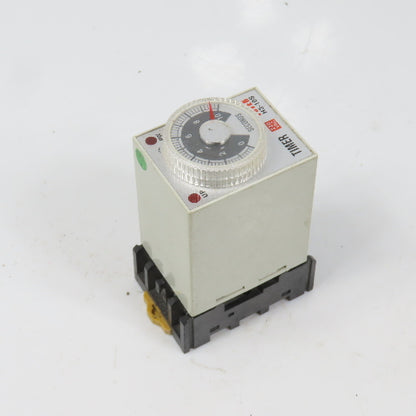 Fotek H3-10S 220VAC Power On Delay Timer Starter Relay 0-10 Seconds W/Base