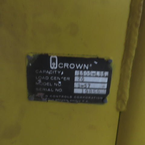 Crown B-57 1500LBS Capacity 12V Electric Straddle Lift Pallet Stacker 36x3"Forks